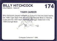 1989 Collegiate Collection Auburn Coke 580 Billy Hitchcock #174