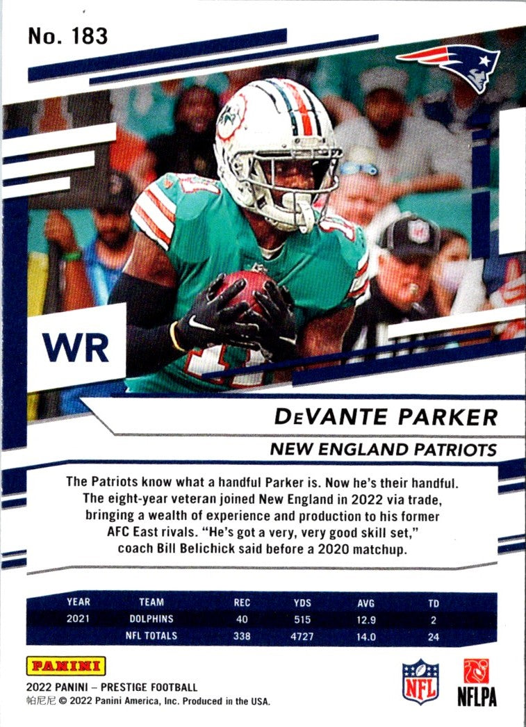 2022 Panini Prestige DeVante Parker