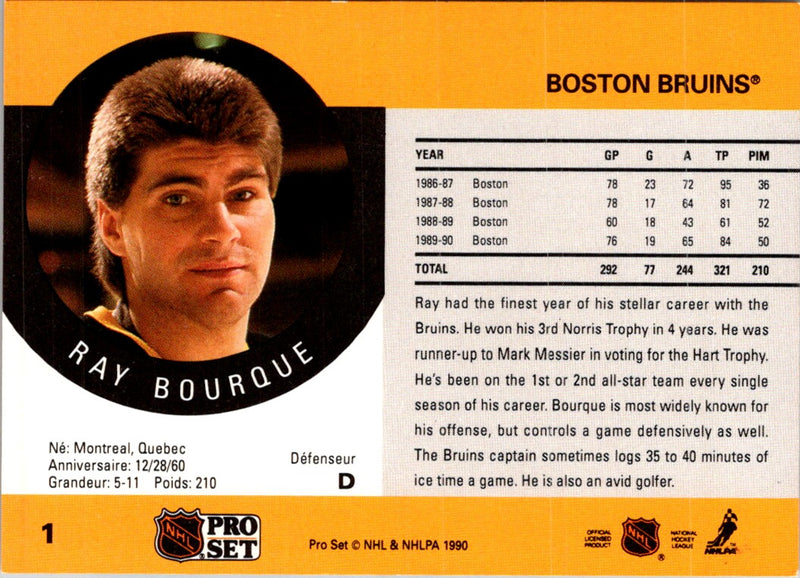 1990 Pro Set Ray Bourque