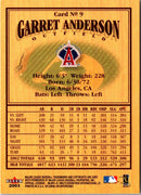 2003 Fleer Splendid Splinters Garret Anderson