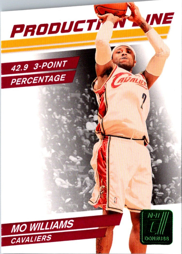 2010 Donruss Production Line Mo Williams #98