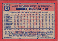 1991 Topps Rodney McCray #523 Rookie