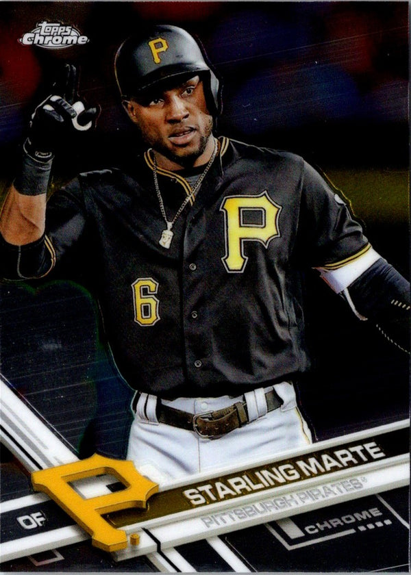 2017 Topps Chrome Starling Marte #35