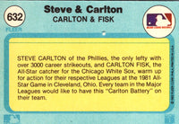 1982 Fleer Steve Carlton/Carlton Fisk #632