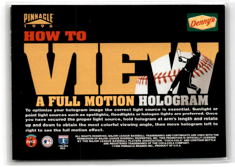 1996 Pinnacle Denny's Holograms Grand Slam Cal Ripken Jr.