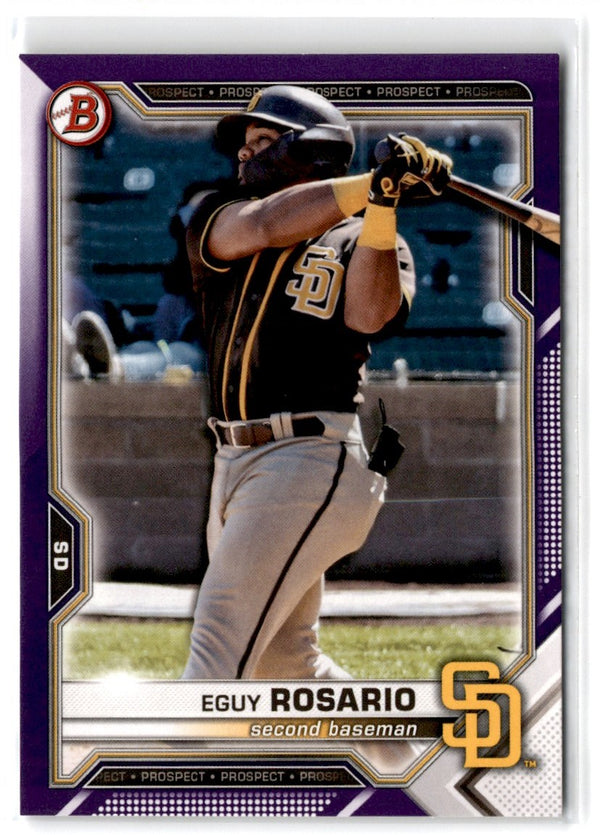 2021 Bowman Draft 1st Edition Sky Blue Foil Eguy Rosario #BD-33