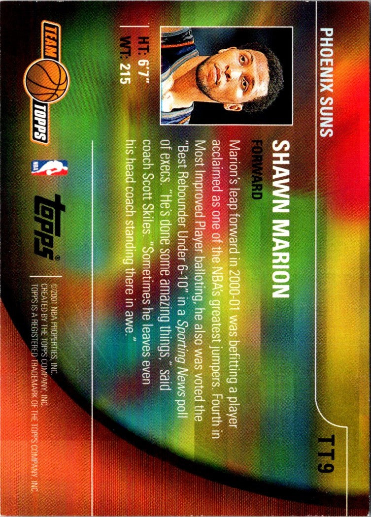 2001 Topps Team Shawn Marion