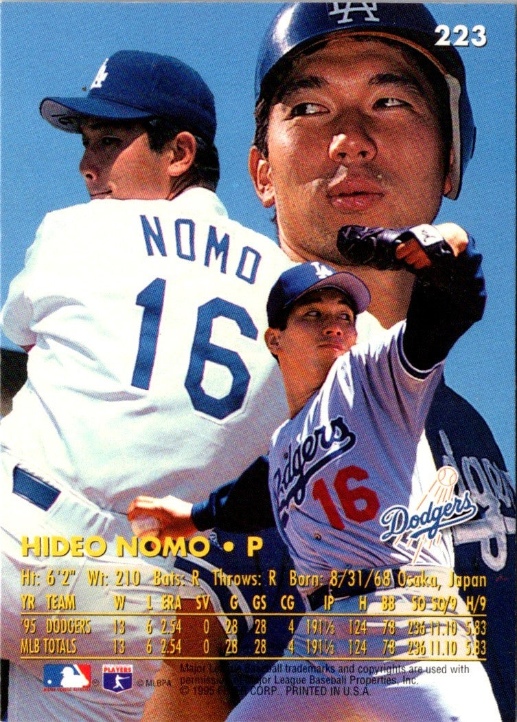 1996 Ultra Gold Medallion Hideo Nomo