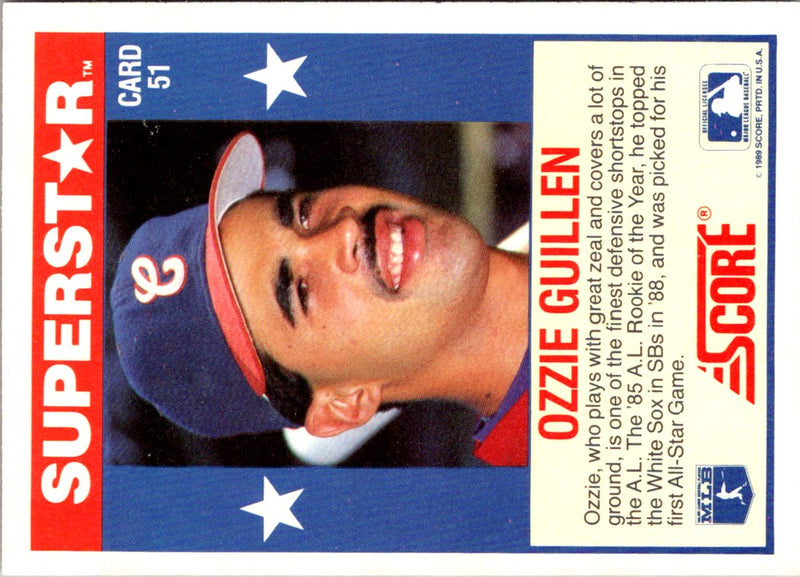 1989 Score Baseball's 100 Hottest Players Ozzie Guillen