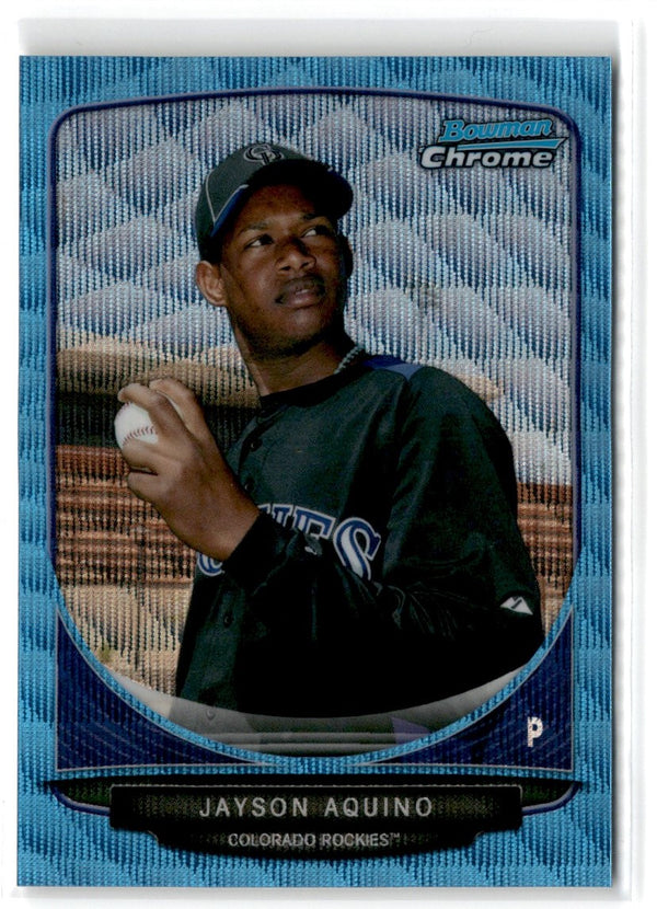 2013 Bowman Chrome Prospects Blue Wave Jayson Aquino #BCP102