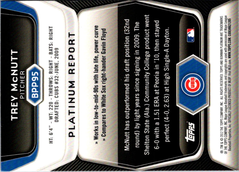 2012 Bowman Platinum Prospects Trey McNutt