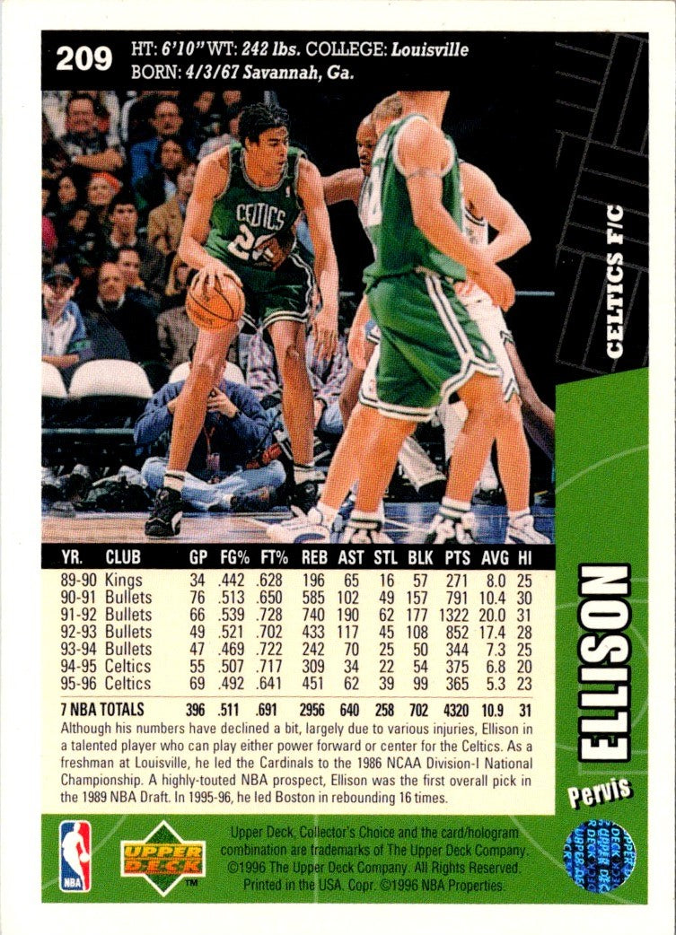 1996 Collector's Choice Pervis Ellison