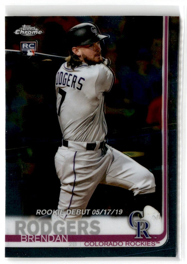 2019 Topps Chrome Update Edition Brendan Rodgers #63 Rookie