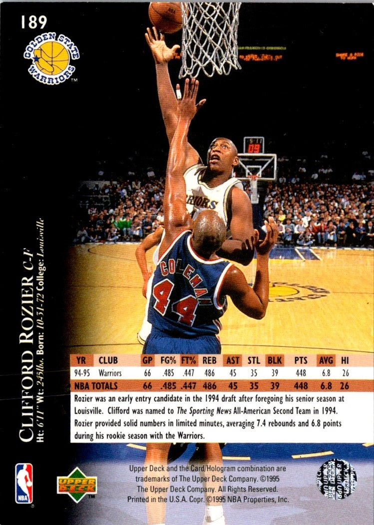 1995 Upper Deck Electric Court Clifford Rozier