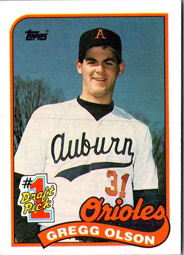 1989 Topps Gregg Olson #161 Rookie