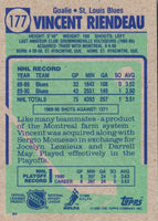 1990 Topps Vincent Riendeau #177 Rookie