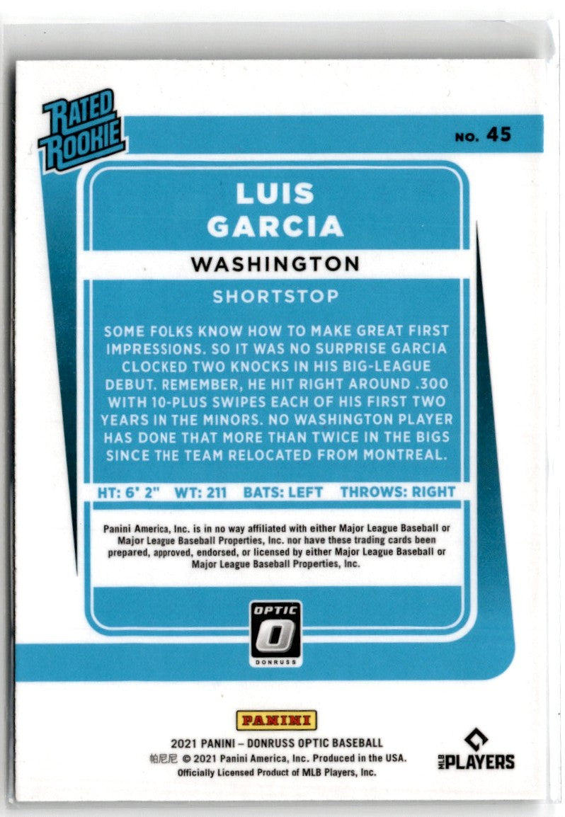 2021 Donruss Optic Luis V. Garcia