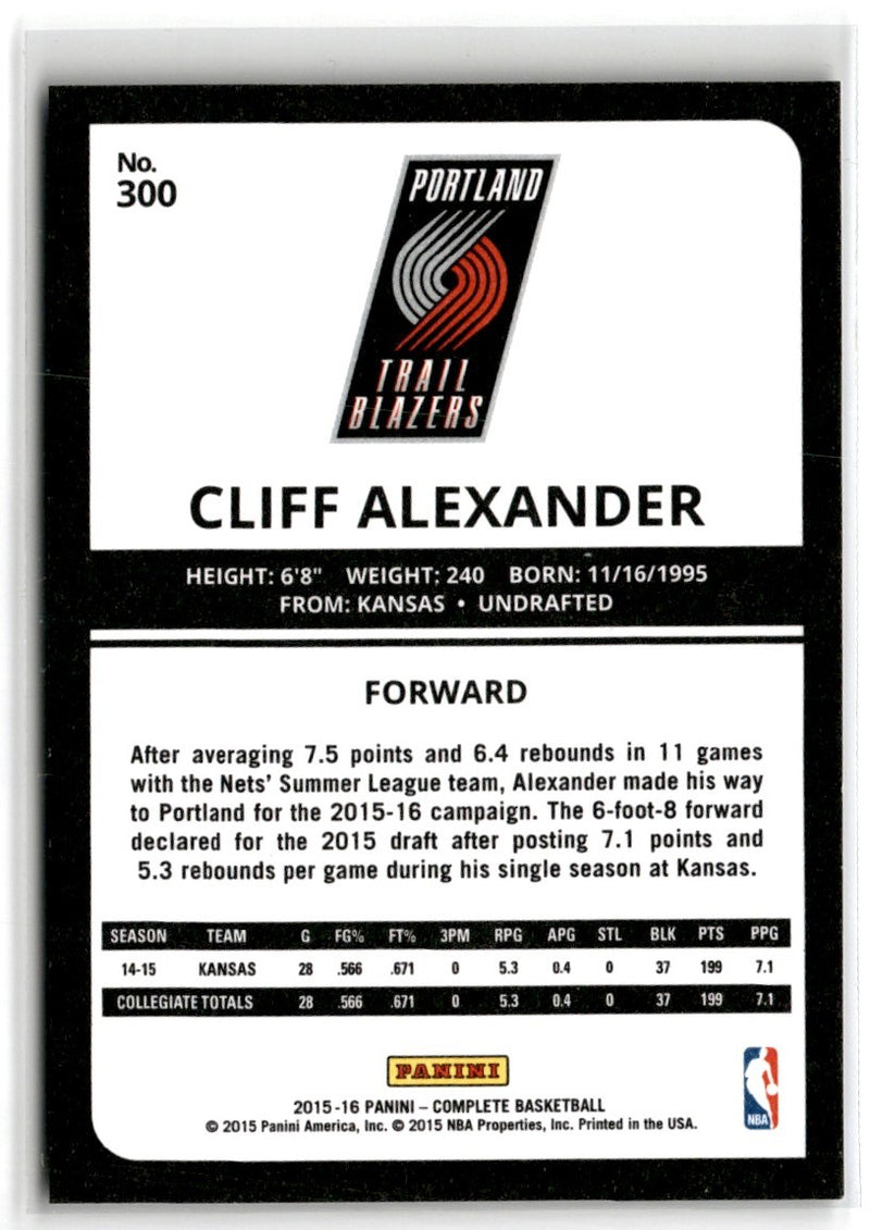 2015 Panini Complete Silver Cliff Alexander