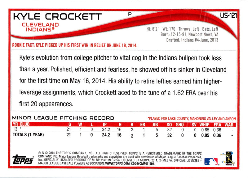 2014 Topps Update Kyle Crockett