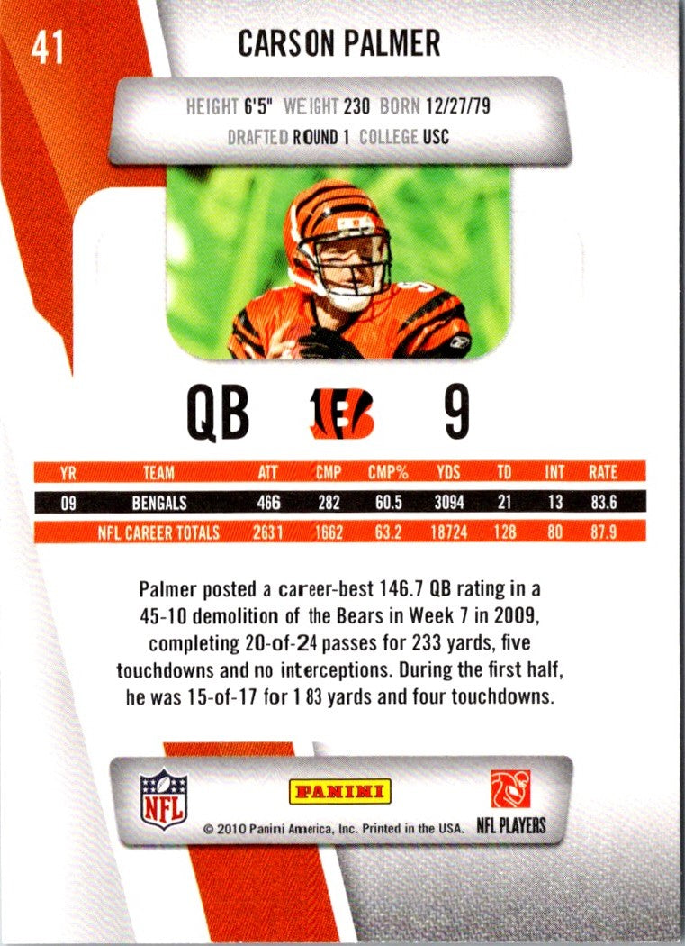 2010 Panini Prestige Carson Palmer