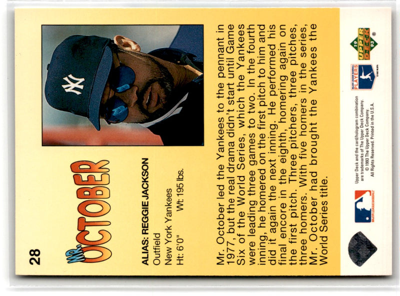 1993 Upper Deck Fun Pack Mr. October