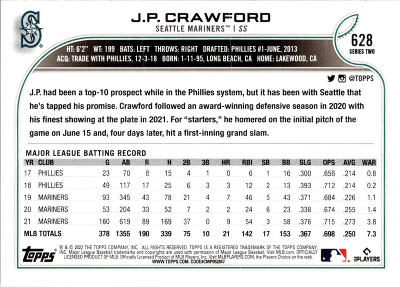 2022 Topps J.P. Crawford