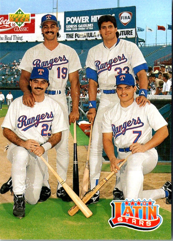 1993 Upper Deck Juan Gonzalez/Jose Canseco/Rafael Palmeiro/Ivan Rodriguez #52