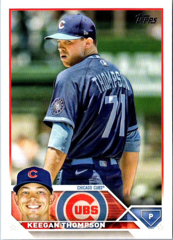 2023 Topps Heritage Red Border Keegan Thompson #340