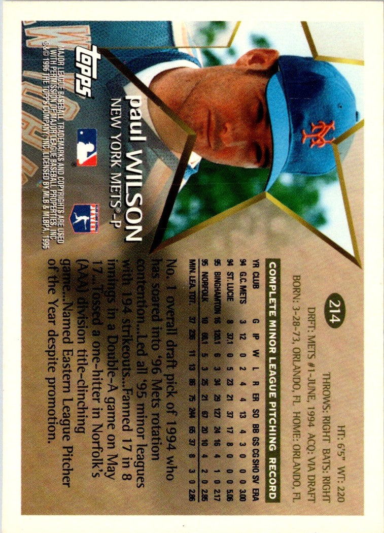 1996 Topps Paul Wilson