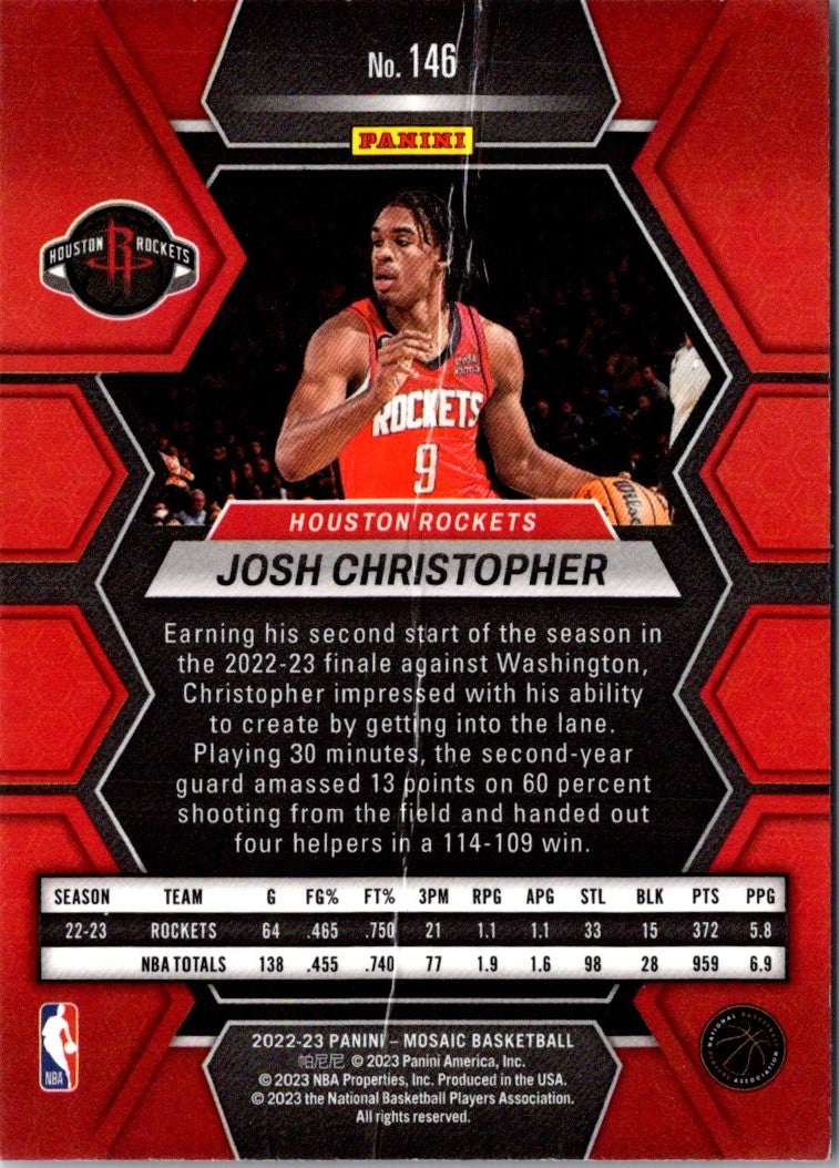 2022 Panini Mosaic Josh Christopher