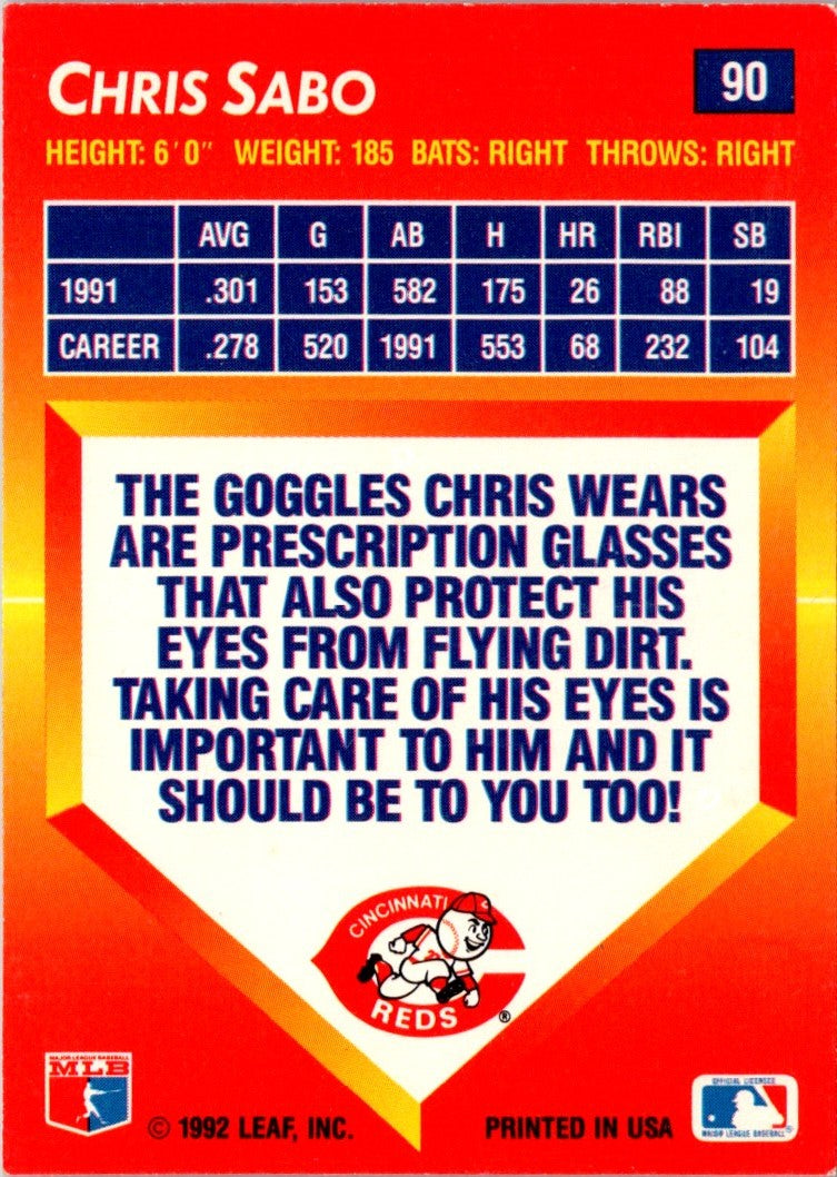 1992 Triple Play Chris Sabo