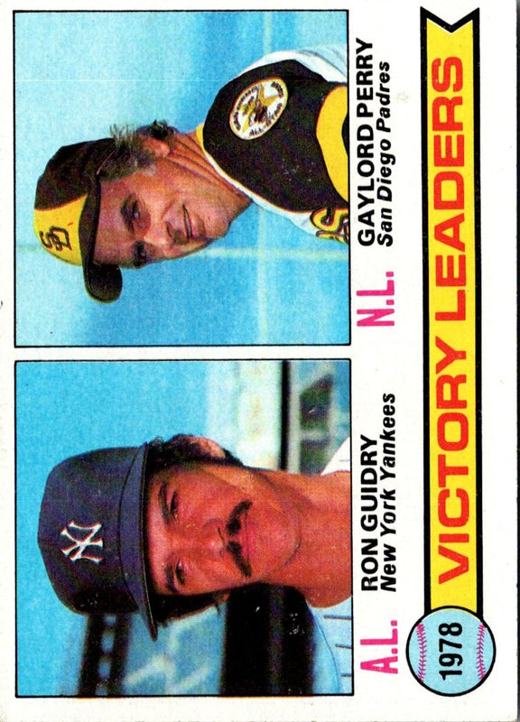 1979 Topps 1978 Victory Leaders - Ron Guidry/Gaylord Perry #5