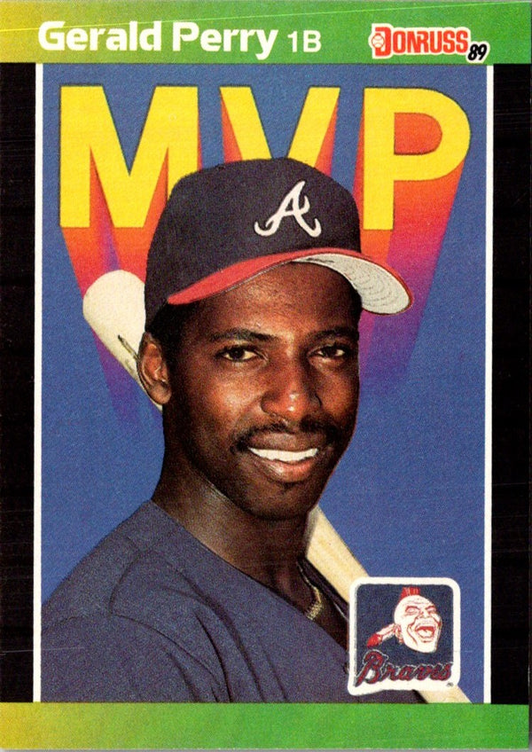 1989 Fleer Heroes of Baseball Gerald Perry #30