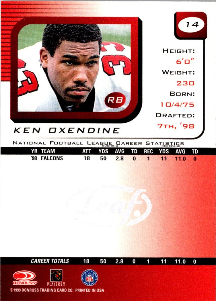 1999 Leaf Rookies & Stars Ken Oxendine