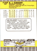 1989 Fleer B.J. Surhoff #197