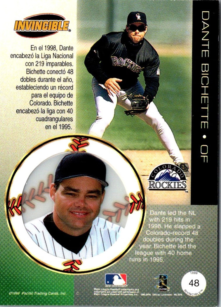 1999 Pacific Invincible Dante Bichette