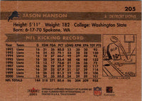 2001 Fleer Tradition Glossy Jason Hanson #205
