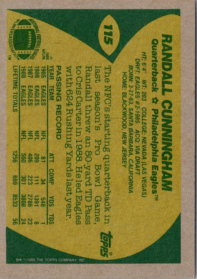 1989 Topps Randall Cunningham