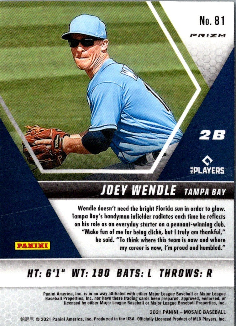 2021 Panini Mosaic Green Joey Wendle