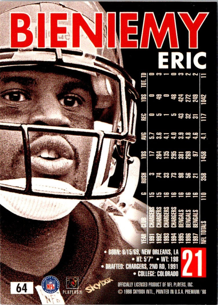 1998 SkyBox Premium Eric Bieniemy