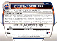 2023 Bowman Draft Daiverson Gutierrez #BD-127 Rookie