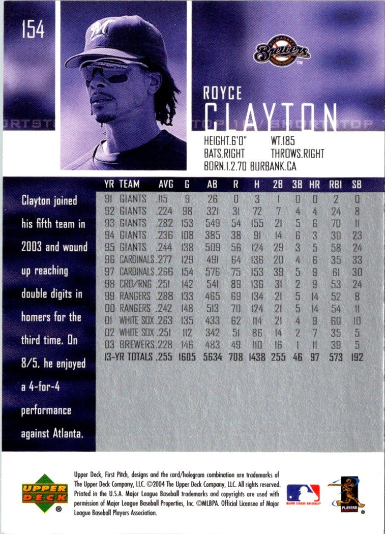 2004 Upper Deck First Pitch Royce Clayton