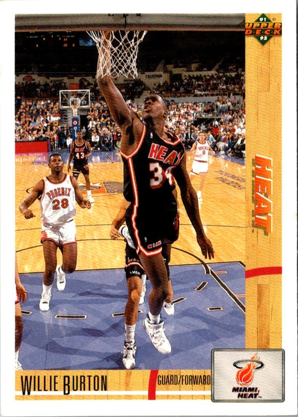 1991 Upper Deck Willie Burton #168