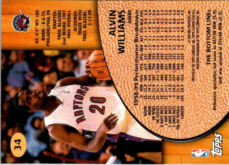 2000 Topps Alvin Williams #