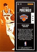 2018 Panini Revolution Shock Wave Kristaps Porzingis #14