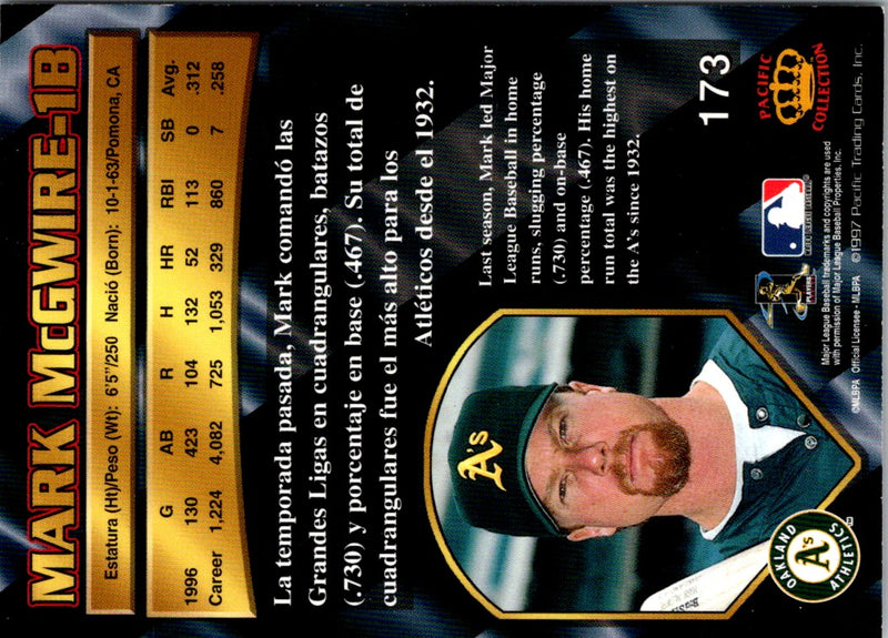 1997 Pacific Crown Collection Mark McGwire