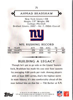 2011 Topps Gridiron Legends Ahmad Bradshaw #71