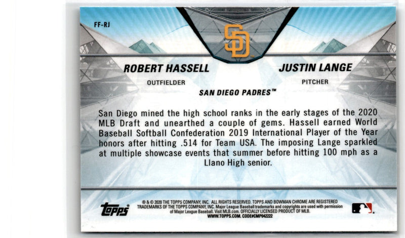 2020 Bowman Draft Franchise Futures Justin Lange/Robert Hassell