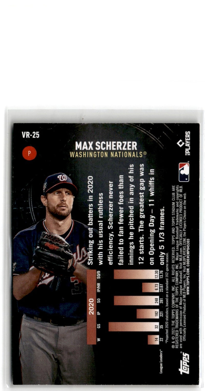 2021 Stadium Club Virtual Reality Max Scherzer