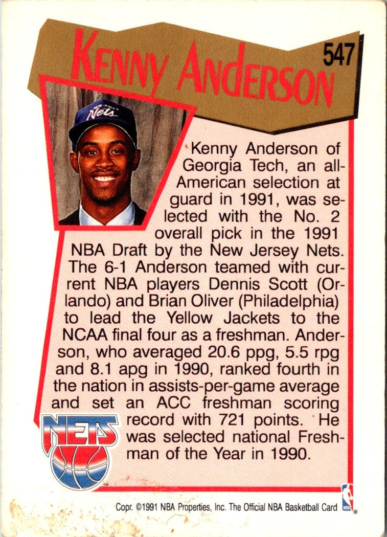 1991 Hoops Kenny Anderson